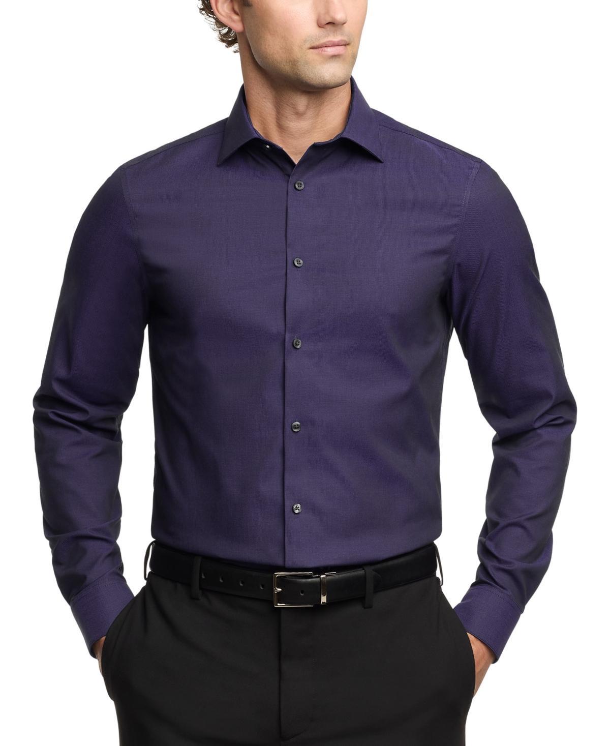 Calvin Klein Steel Mens Slim Fit Pincord Dress Shirt Product Image