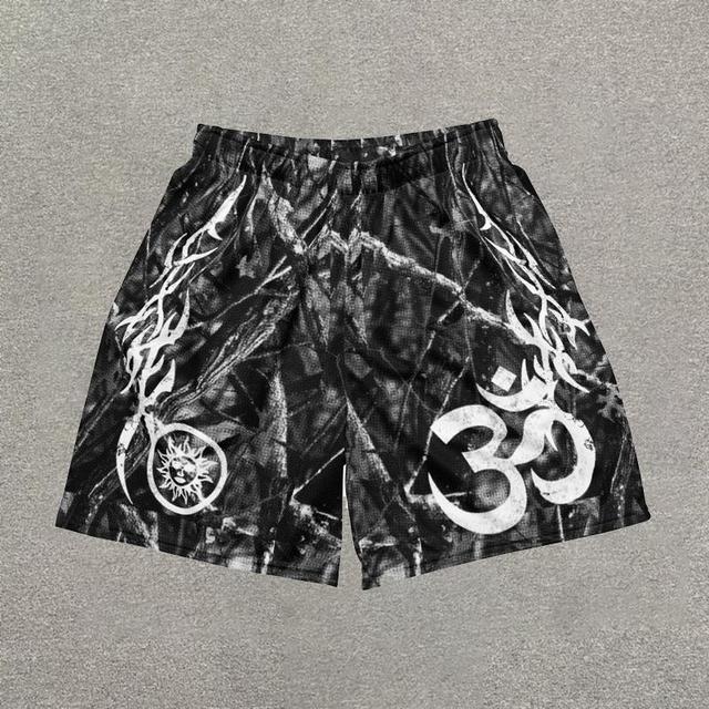 Vintage Camo Streetwear Mesh Shorts Product Image