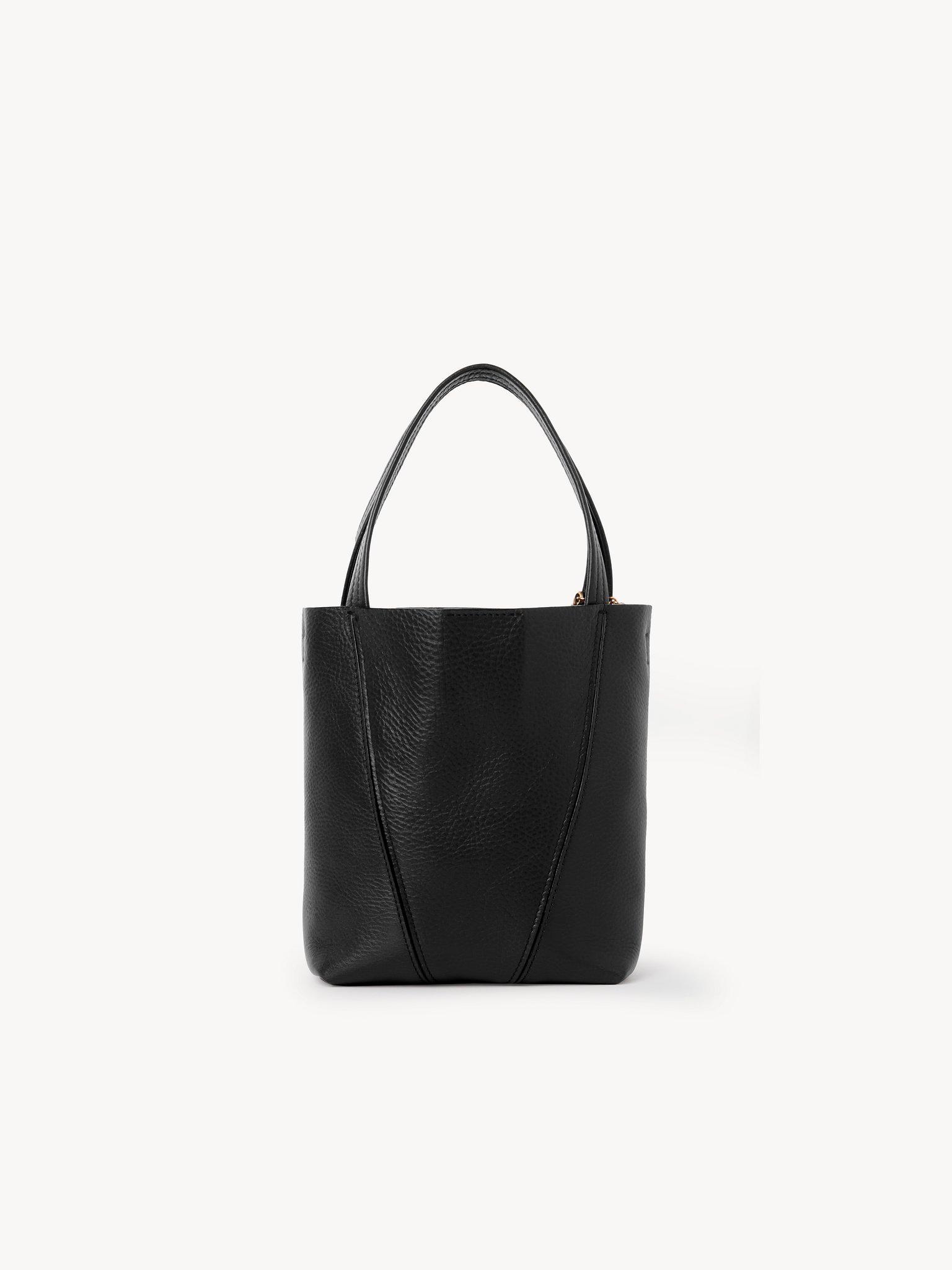 Small Chloé Spin tote bag in grained leather Product Image