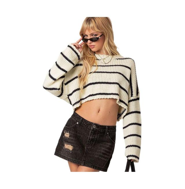 Womens Sister striped cropped sweater Product Image