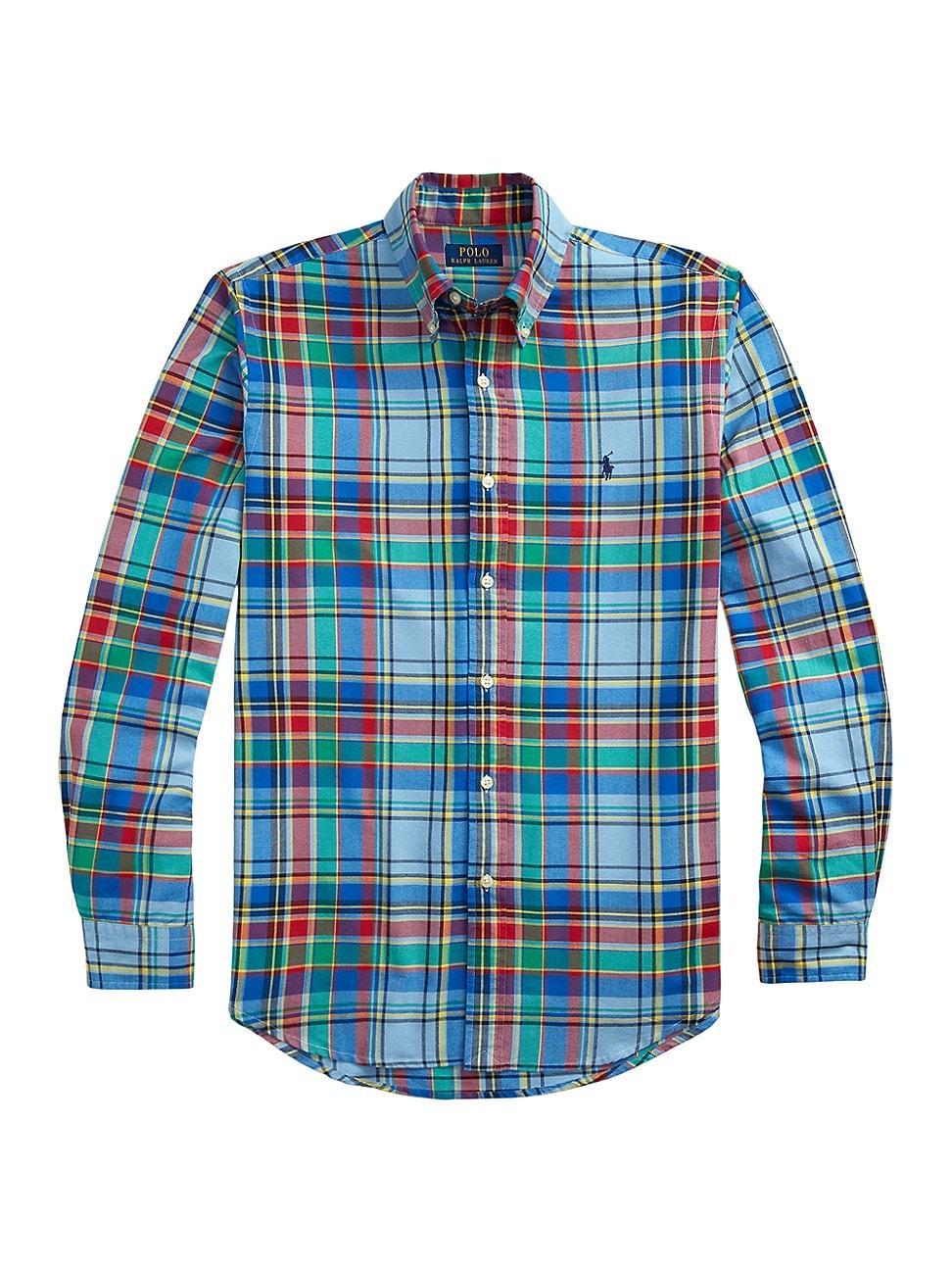 Mens Classic Plaid Oxford Sport Shirt Product Image