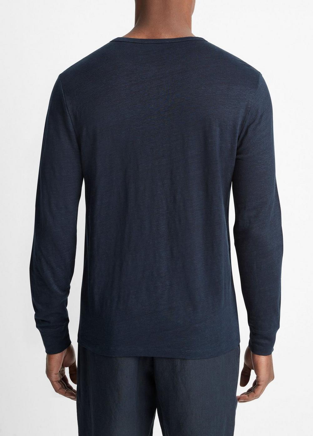 Linen Long-Sleeve Henley Product Image