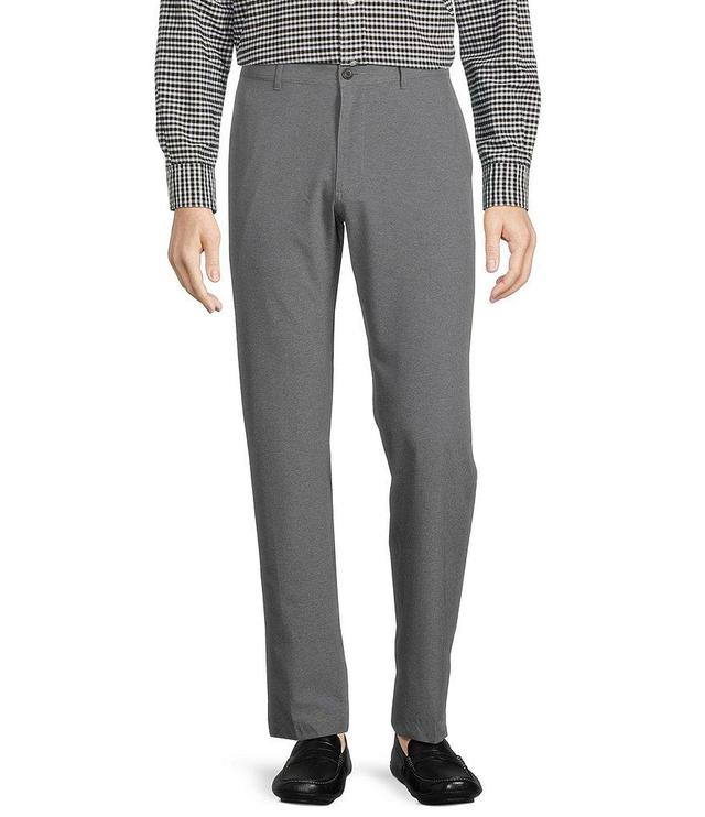 Roundtree & Yorke Performance Andrew Straight Fit Flat Front Heathered Pants Product Image