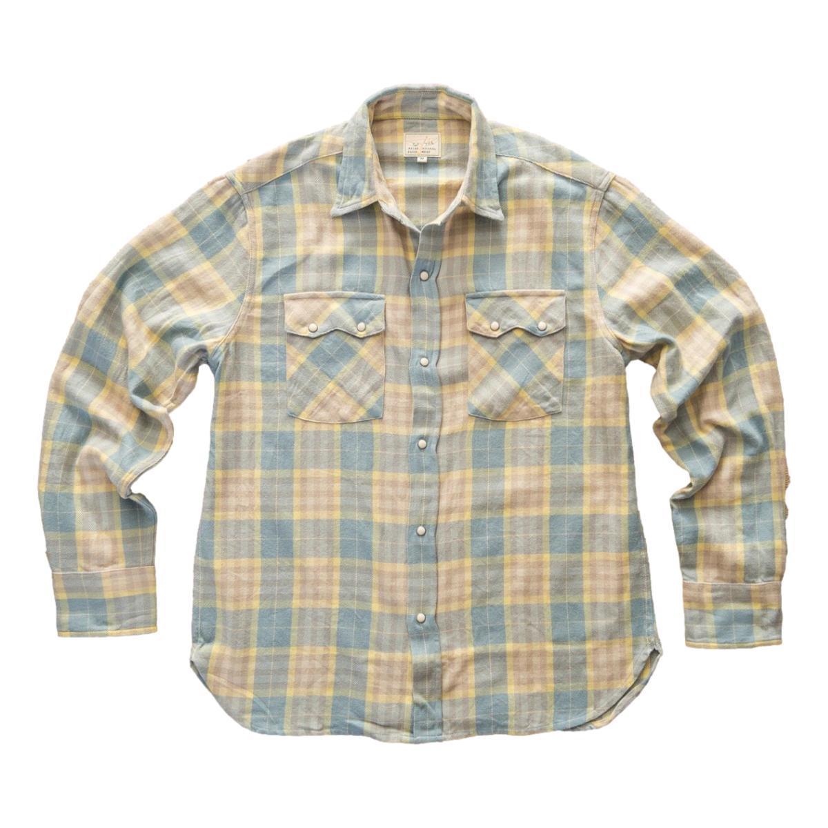 Washed Flannel Pearlsnap Shirt Sand Dunes Sunrise Product Image