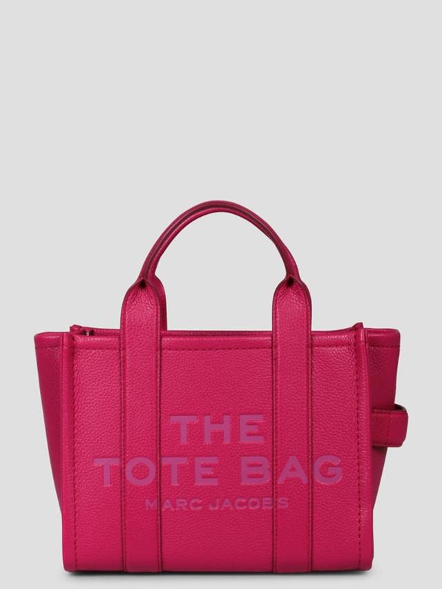 The Leather Small Tote Bag In Pink & Purple Product Image