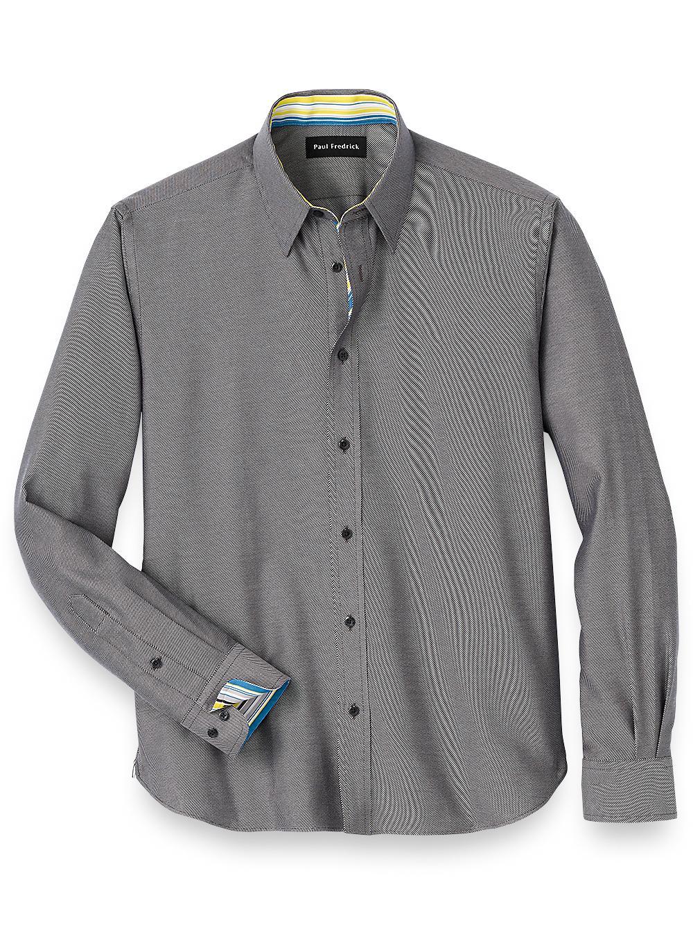 Cotton Solid Casual Shirt With Contrast Trim Product Image