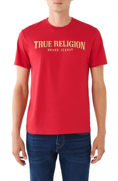 True Religion Brand Jeans Gold Arch Embroidered T-Shirt Product Image