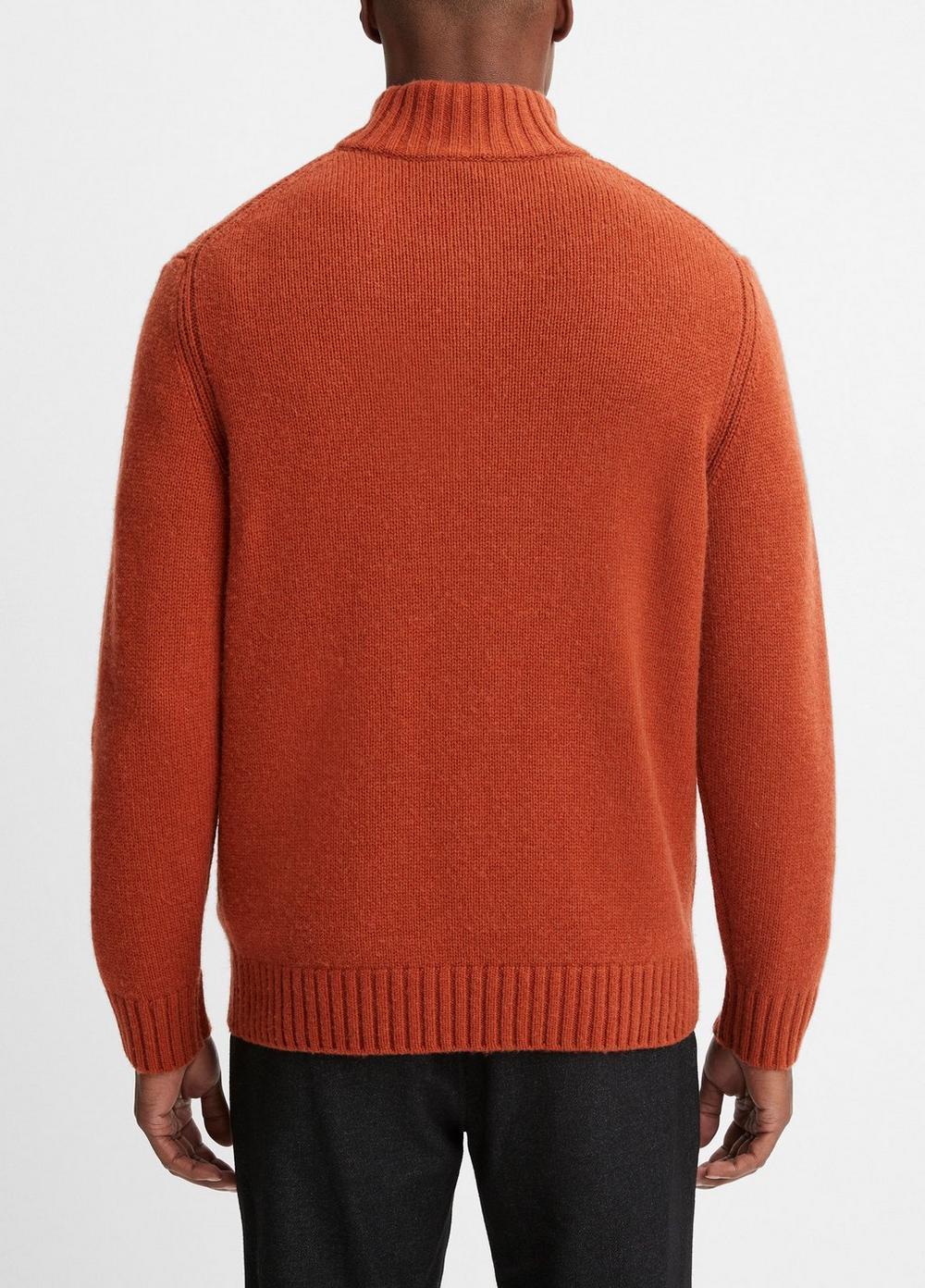 Wool-Cashmere Relaxed Quarter-Zip Sweater Product Image