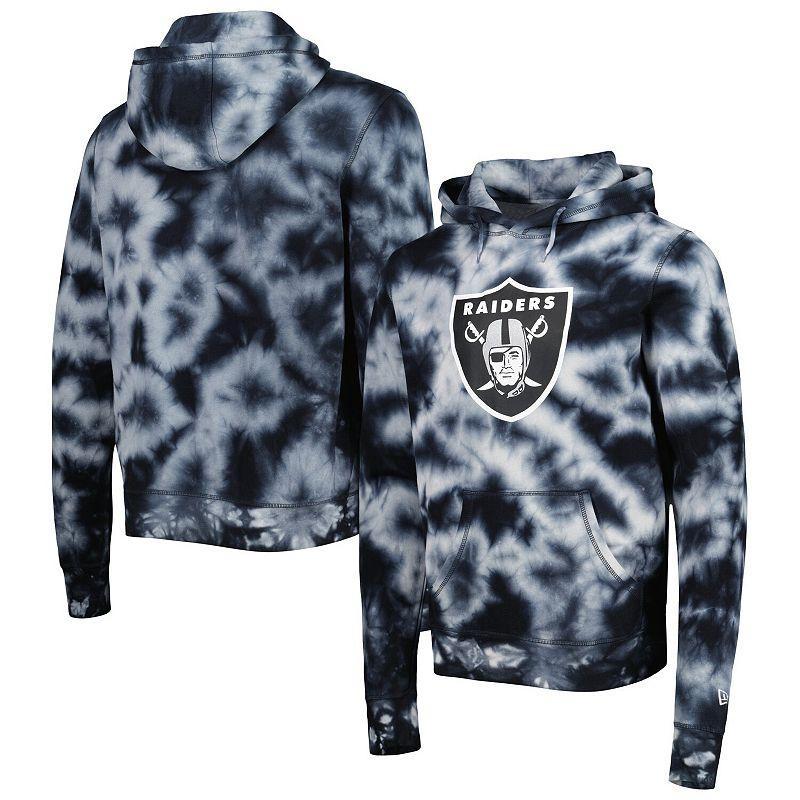 Mens New Era Black Las Vegas Raiders Team Tie-Dye Pullover Hoodie Product Image