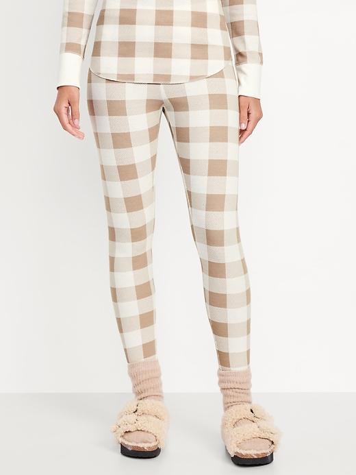 High-Waisted Waffle Pajama Leggings Product Image