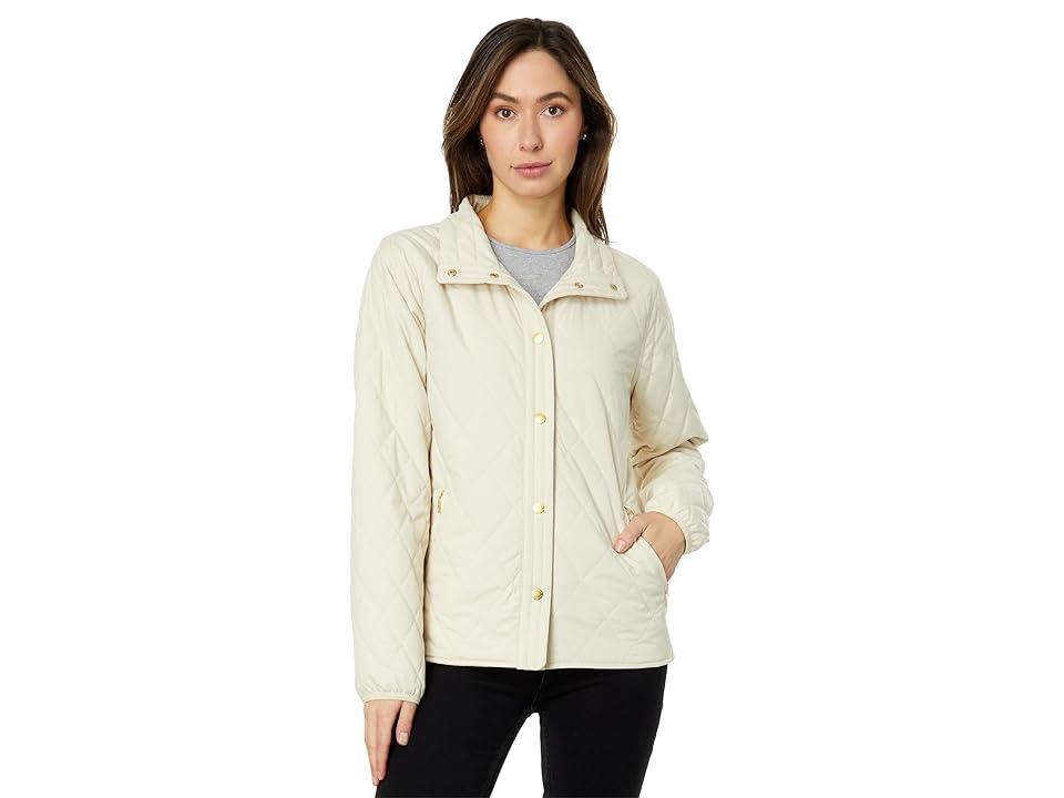 L.L.Bean Petite Cozy Quilted Jacket (Bleached Canvas) Women's Clothing Product Image