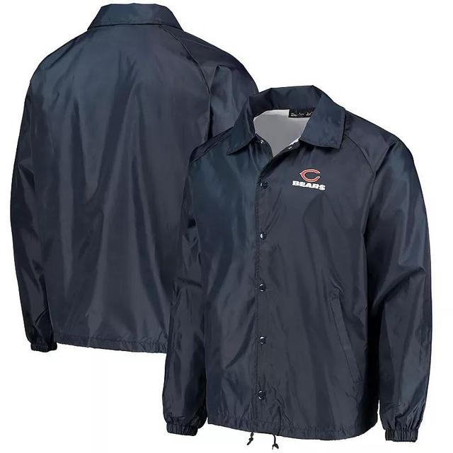 Mens Navy Chicago Bears Coaches Classic Raglan Full-Snap Windbreaker Jacket Product Image