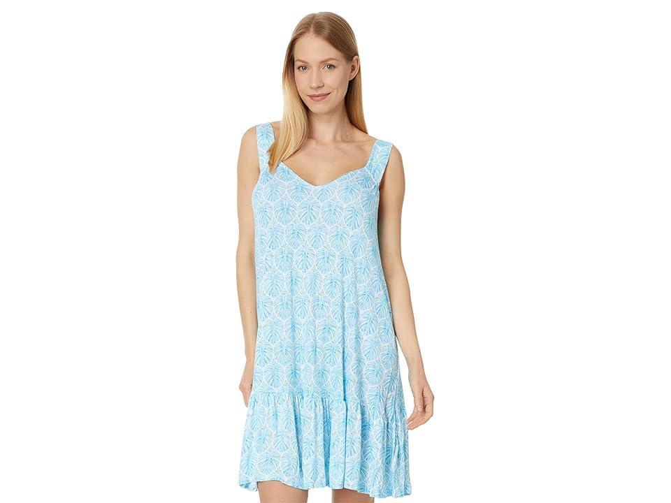 Tommy Bahama Palm Print Tank Short Gown (Palm Leaf) Women's Pajama Product Image