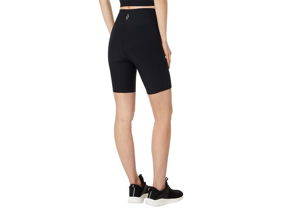 SKECHERS Go Walk Ribbed High Waist 8 inch Bike Shorts Women's Shorts Product Image