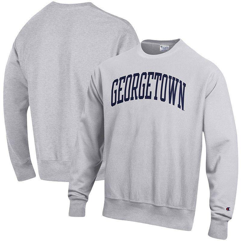 Mens Champion Heathered Gray Georgetown Hoyas Arch Reverse Weave Pullover Sweatshirt Product Image