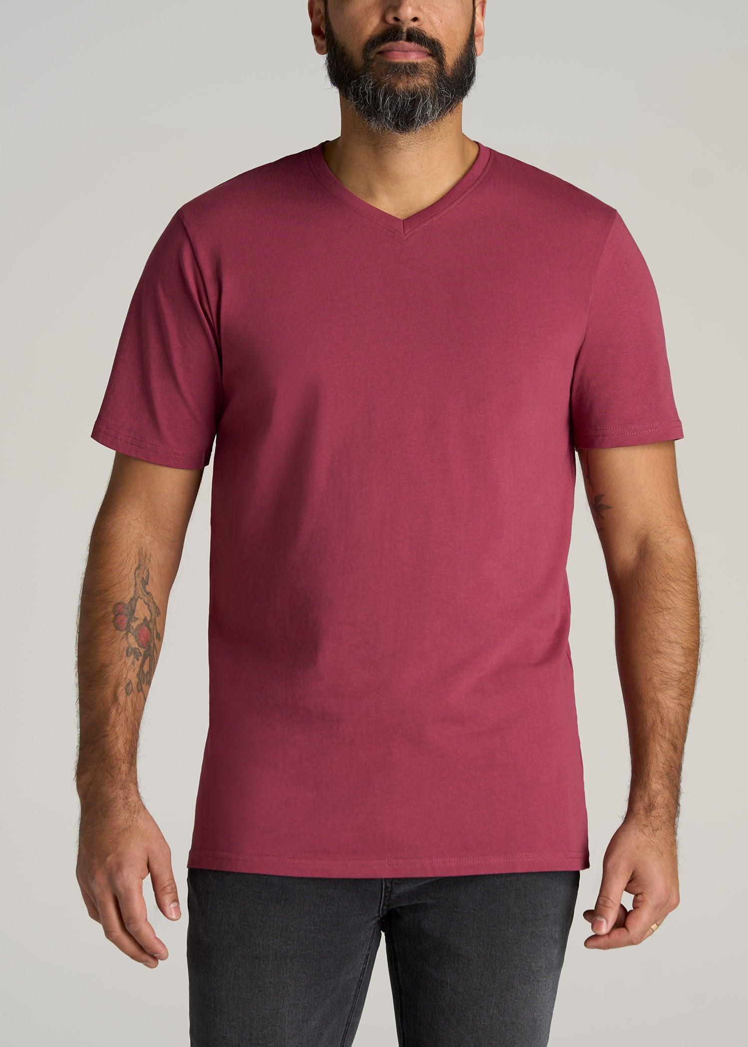 The Everyday REGULAR-FIT V-Neck Tall Men's T-Shirt in Garnet Red Male Product Image