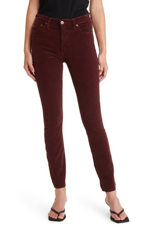 AG Mari High Waist Slim Ankle Straight Leg Corduroy Pants Product Image