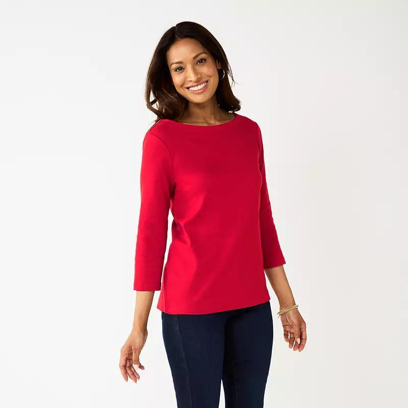 Womens Croft & Barrow Boatneck Top Product Image