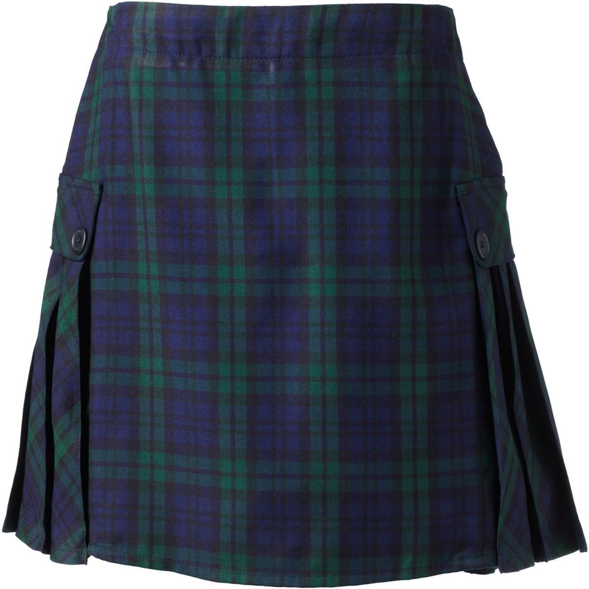 Lands End Womens Side Pleat Plaid Skort Above the Knee Product Image