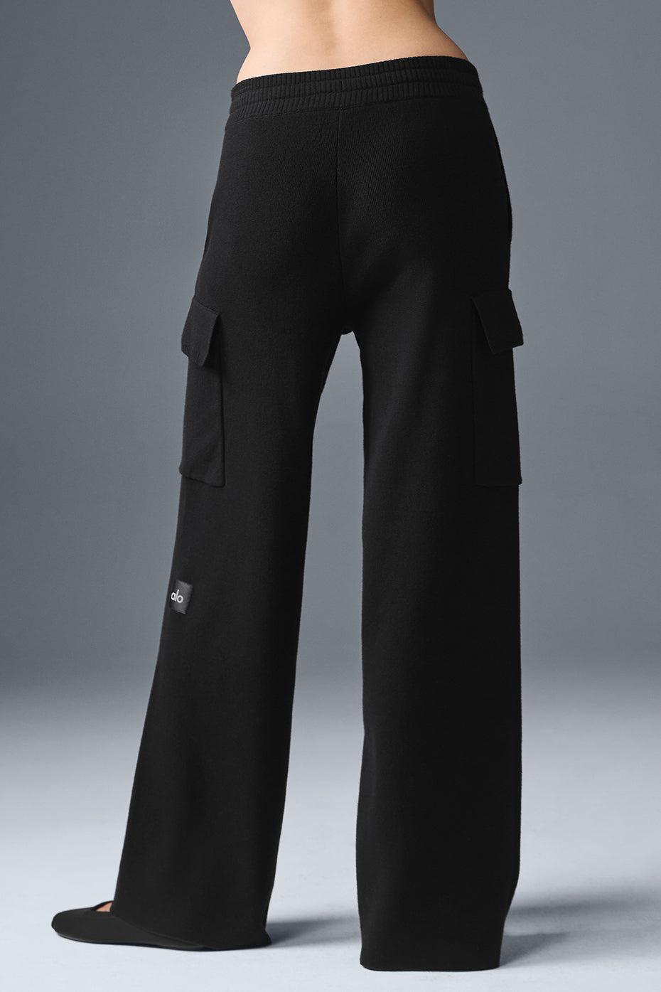 Scholar Knit High-Waist Cargo Pant - Black Female Product Image