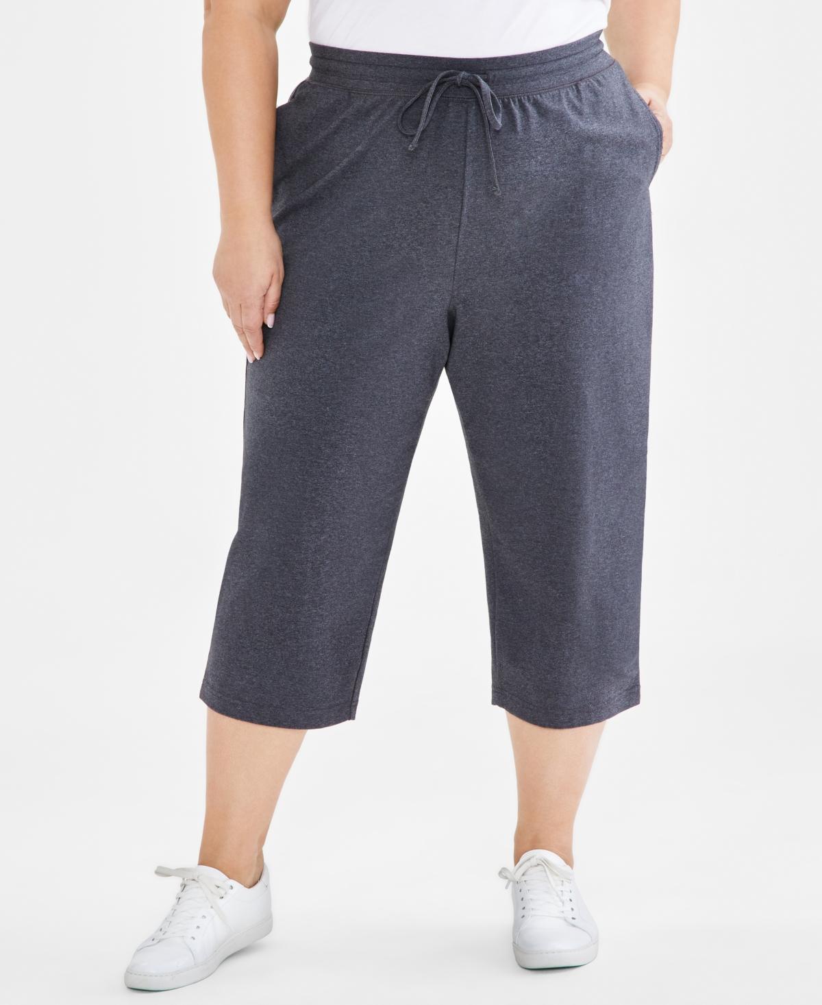 Style & Co Plus Size Knit Pull-On Capri Pants, Created for Macys Product Image