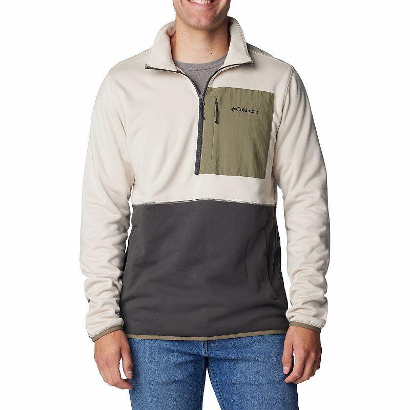 Mens Columbia Hike Half-Zip Fleece Pullover Dark Grey Product Image