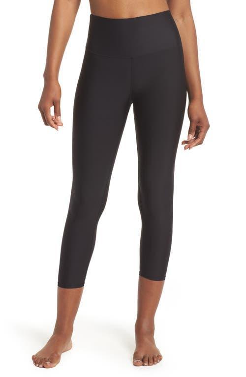 High-Waist Airlift Capri - Black Female Product Image