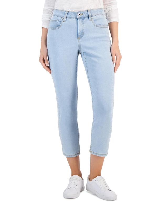 Women's Mid-Rise Curvy Capri Embroidery Jeans, Created for Macy's Product Image