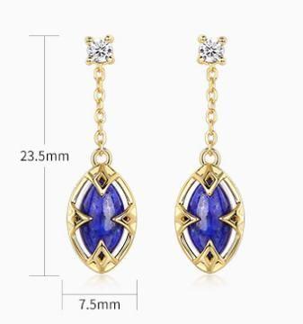 Faux Crystal Rhinestone S925 Sterling Silver Dangle Earring Product Image