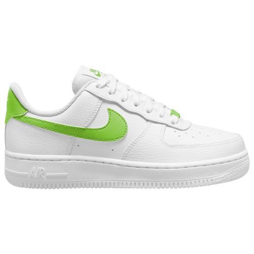 Nike Womens Air Force 1 07 LE Low - Shoes White/Action Green Product Image