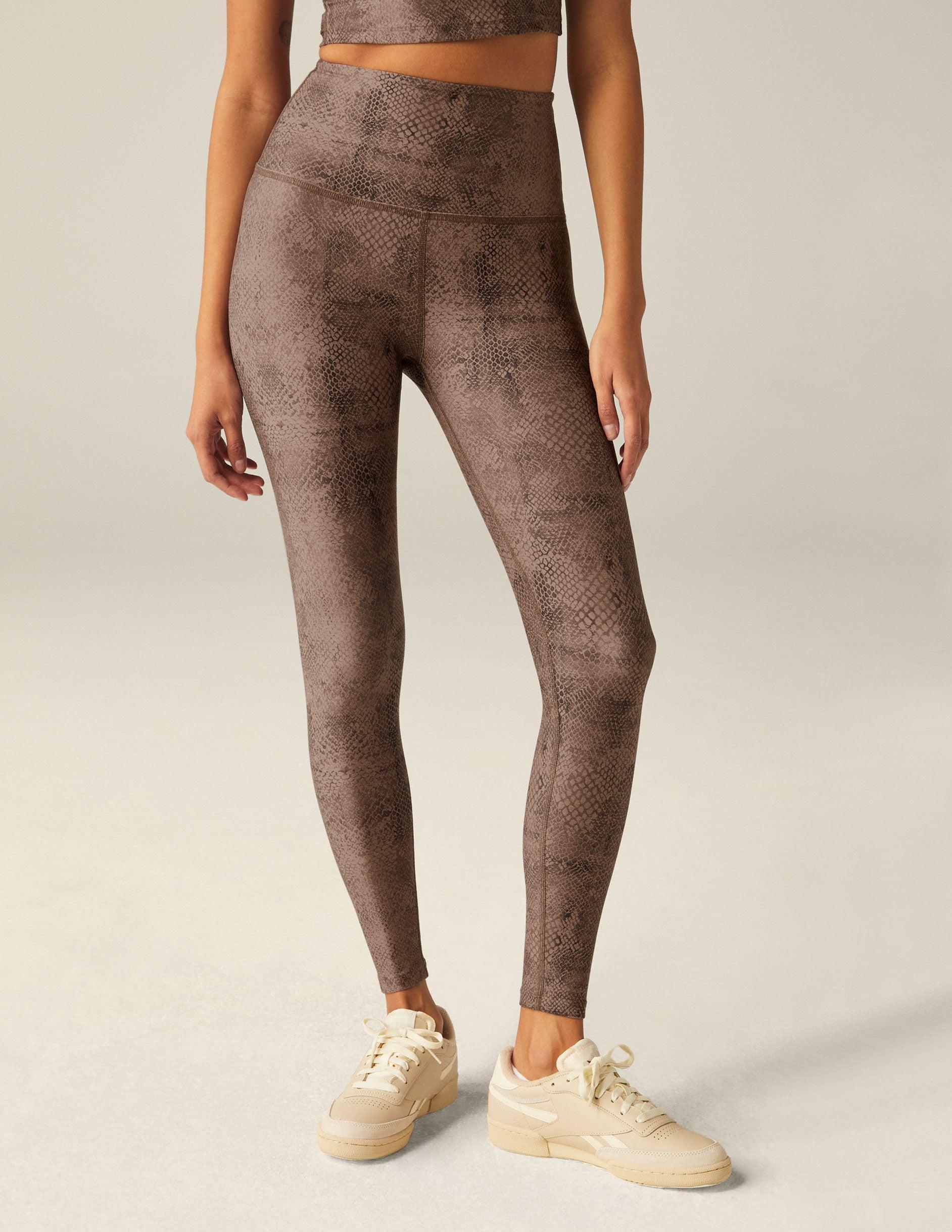 Neutral Snakeskin SoftMark High Waisted Midi Legging Product Image