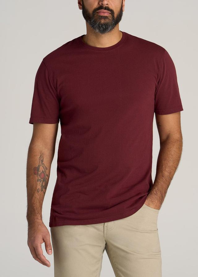 LJ&S Men's Tall REGULAR-FIT Crew Neck Tee in Sumac Red Male Product Image