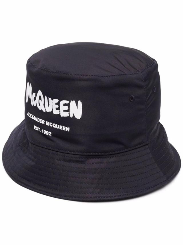 Logo-print Bucket Hat In Blue Product Image