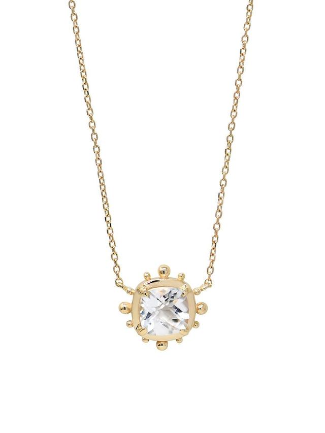 Anzie Dew Drop Avery White Topaz Pendant Necklace Product Image