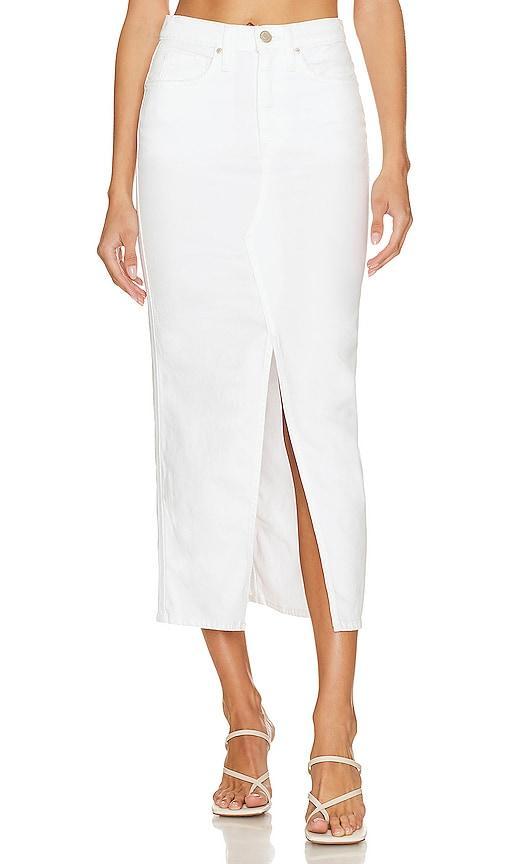 Hudson Jeans Reconstructed Skirt in White - White. Size 23 (also in 24, 25, 26, 27, 28, 29, 33). Product Image