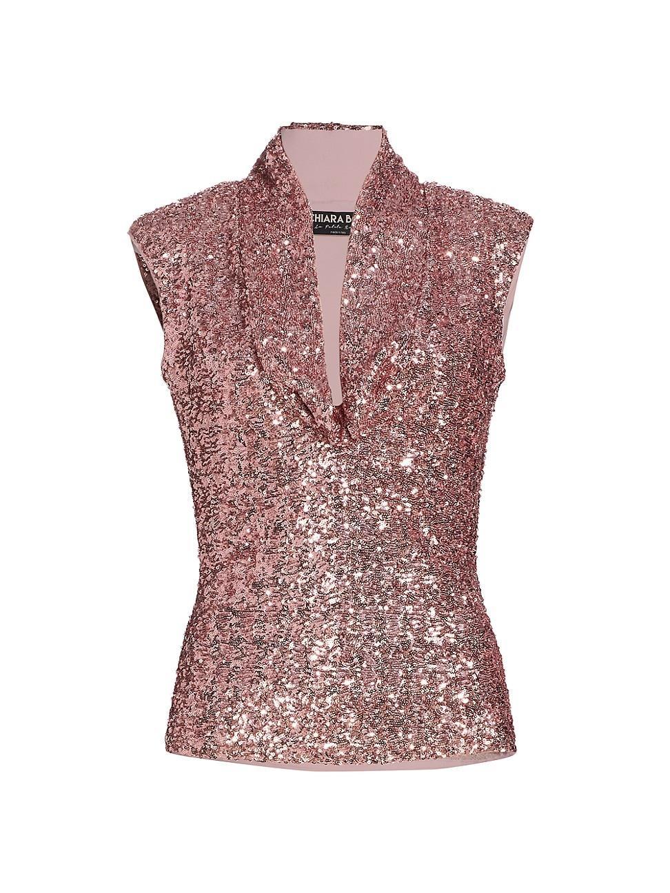 Womens Duiny Paill Sequined Vest Top Product Image