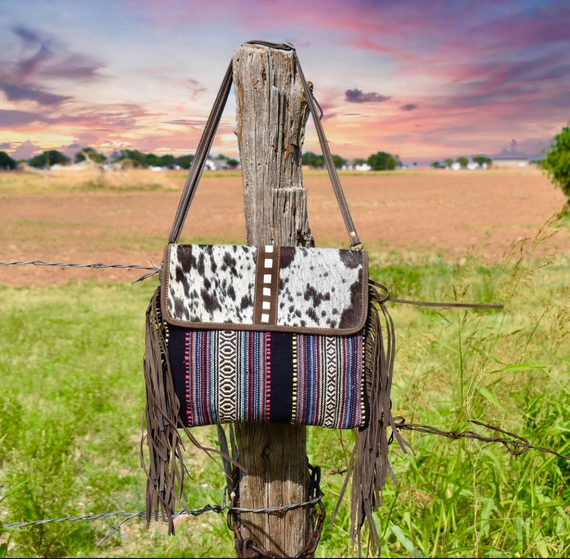 Southwestern Cow on Hair Hobo Bag Product Image