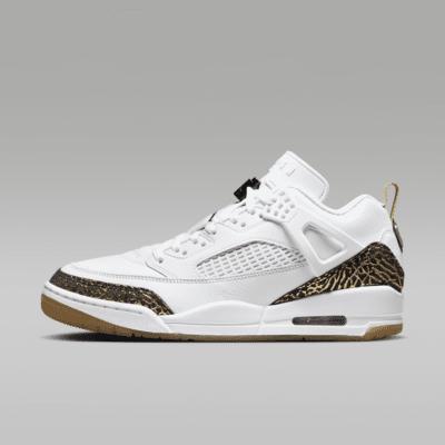 Jordan Mens Jordan Spizike Low GL - Mens Basketball Shoes White/Black/Gold Product Image