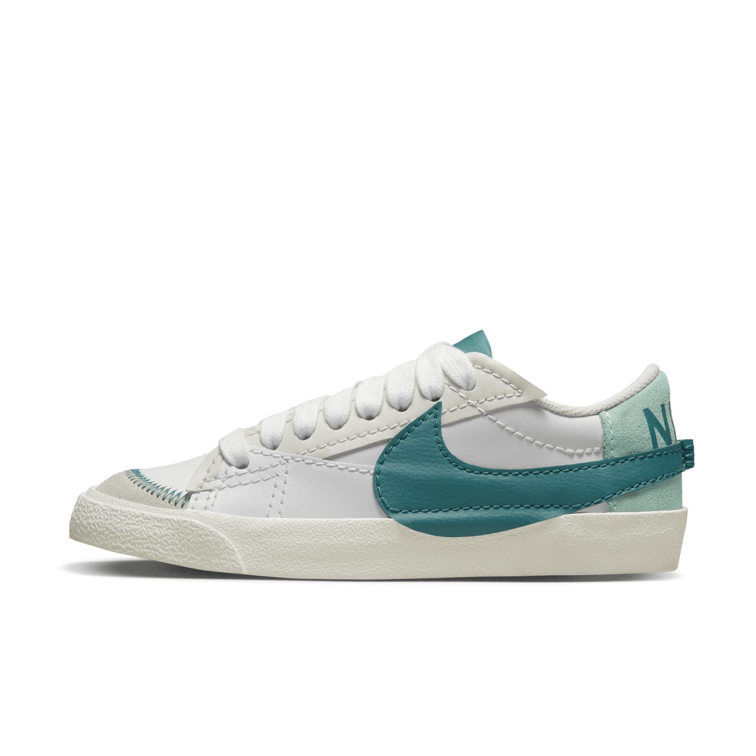 Nike Blazer Low '77 Jumbo sneakers in white & green Product Image