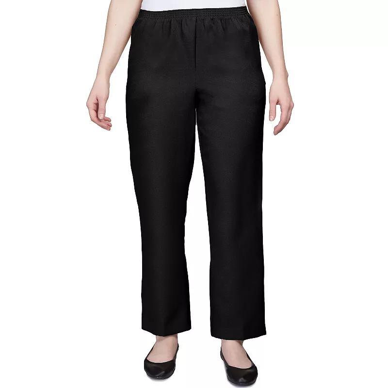 Petite Alfred Dunner Classic Pull-On Straight-Leg Pants, Womens product image