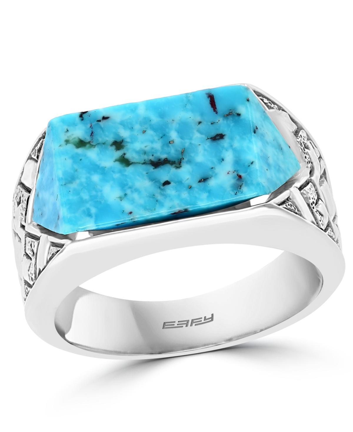 Effy Mens Turquoise Ring Sterling Silver Product Image