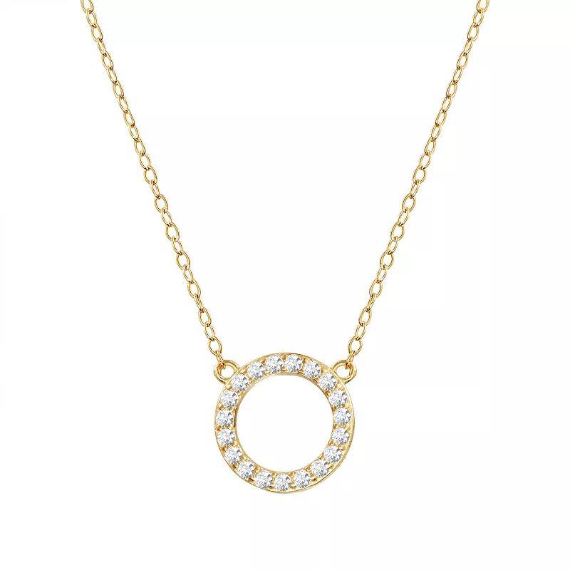 Giani Bernini Cubic Zirconia Circle Pendant Necklace, 16 + 2 extender, Created for Macys Product Image