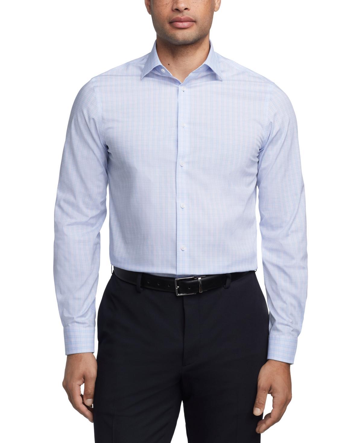 Michael Kors Mens Regular-Fit Comfort Stretch Check Dress Shirt Product Image