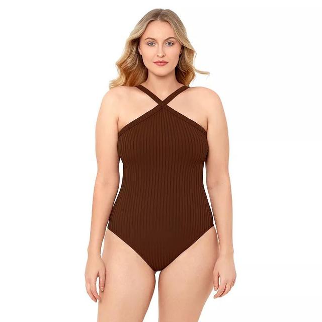 Womens S3 Swim High Neck One-Piece Swimsuit Product Image