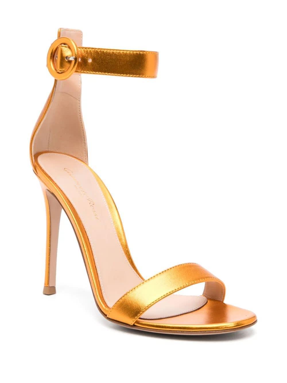 GIANVITO ROSSI Orange Portofino 105 Sandals Product Image