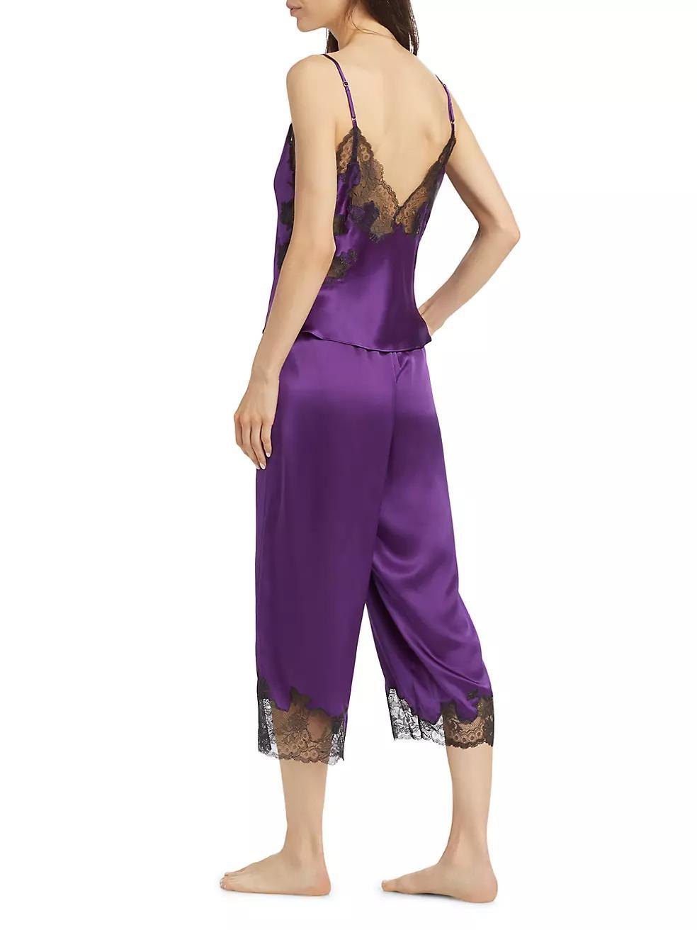 Lolita Silk & Lace Sleeveless Pajamas Product Image