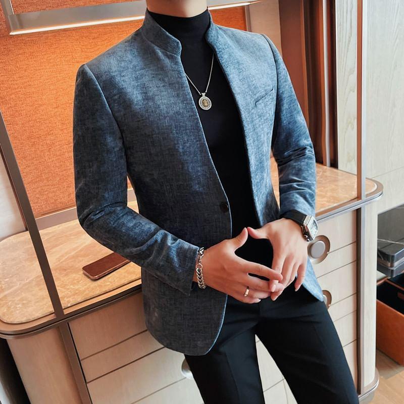 Plain Single-Breasted Blazer Product Image