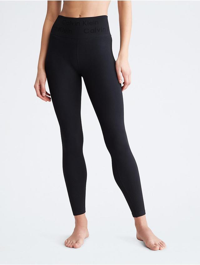 Calvin Klein Womens Performance Seamless 7/8 Leggings - White - S Product Image