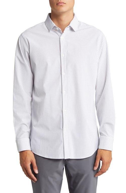 Mizzen+Main Mens Leeward Trim Fit Tattersall Performance Button-Up Shirt Product Image