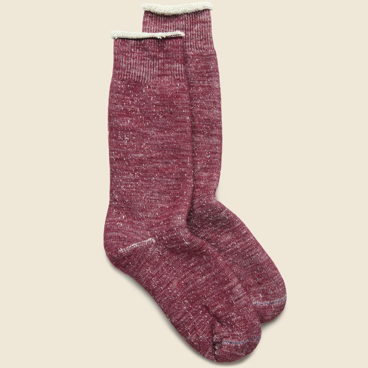 Merino Wool Double Face Crew Sock - Grape Product Image